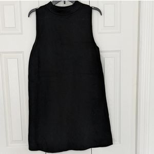 Zara Knit Sleeveless mock neck sweater dress, solid black, size large